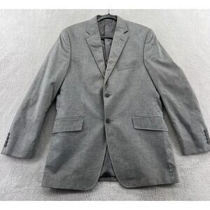 Madison Blazer Mens Sz 44 Slim Fit Grey 2 Button Modern Business Sportcoat